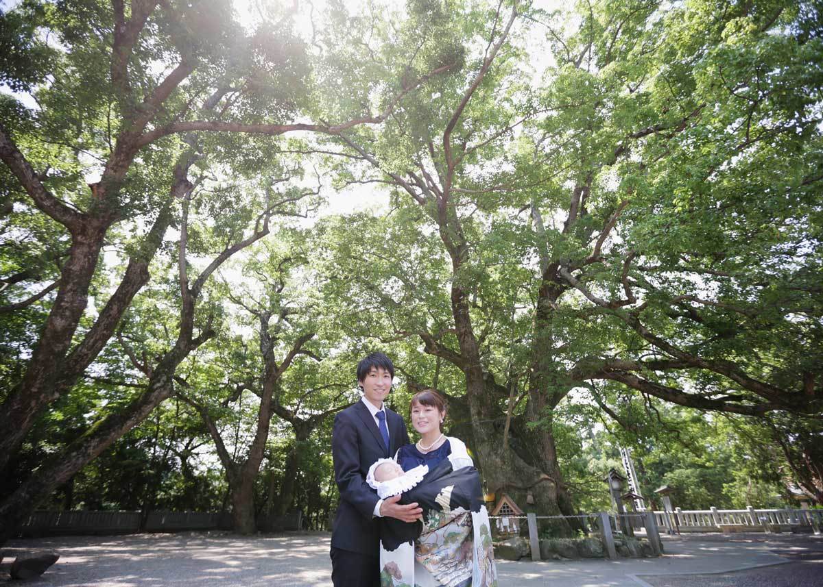 大麻比古神社でお宮参りのロケーション撮影